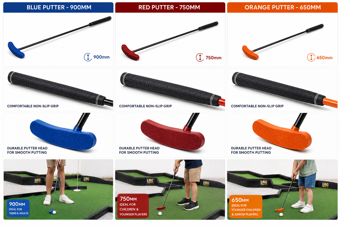 Mini Golf Putter - Available in 3 Sizes