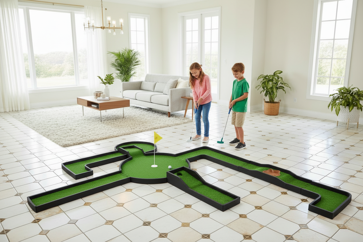 Mini Golf Set 7 Lane Modular Indoor & Outdoor Putt Putt Course