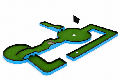 Portable Mini Golf Course Set - Blue Edition