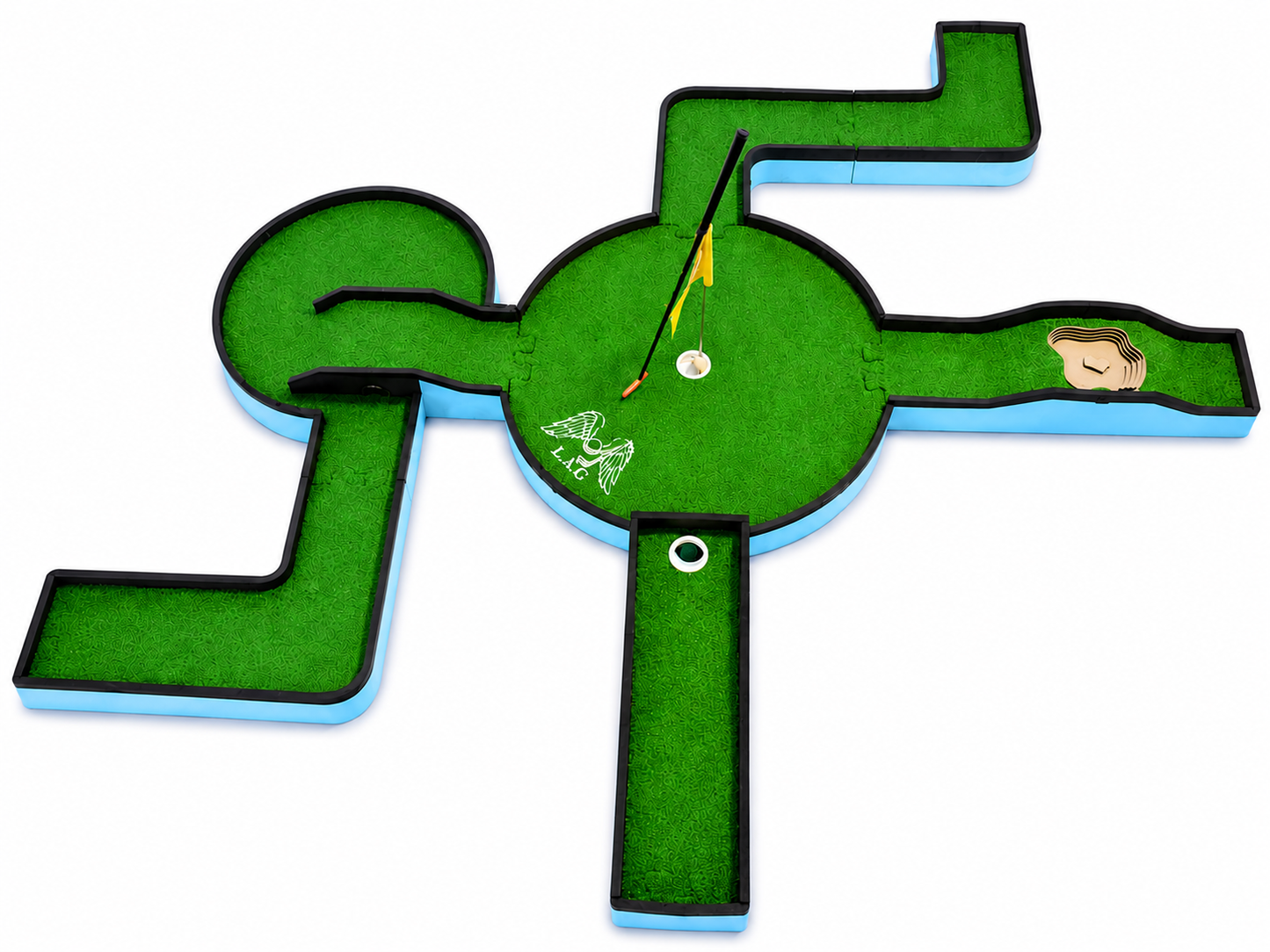 Portable Mini Golf Course Set - Blue Edition