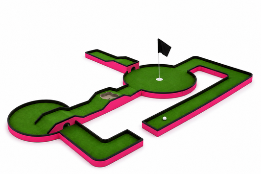 Portable Mini Golf Course Set - Pink Edition