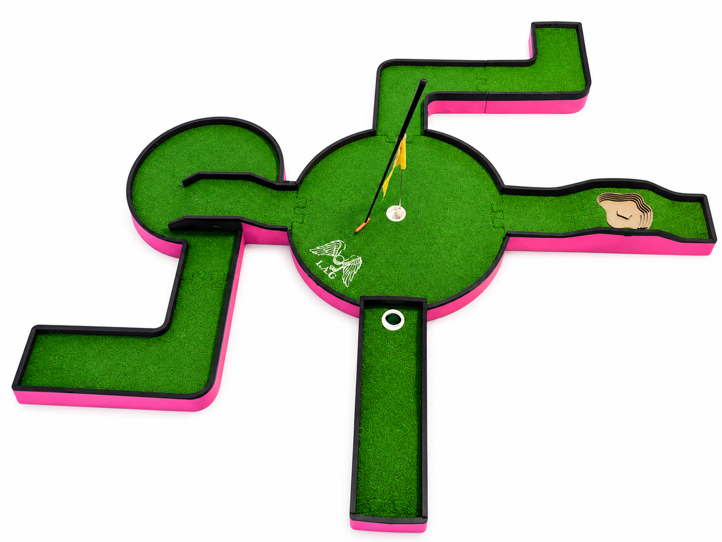 Portable Mini Golf Course Set - Pink Edition