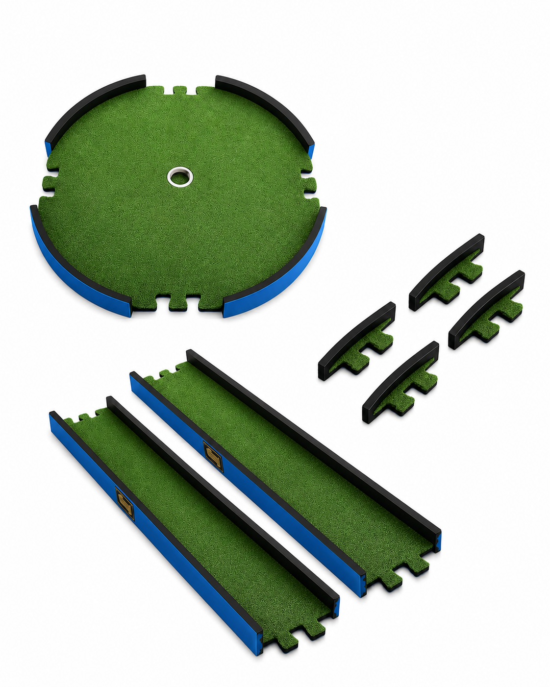 3 Piece Portable Mini-golf  Putting Set (Blue Edition)