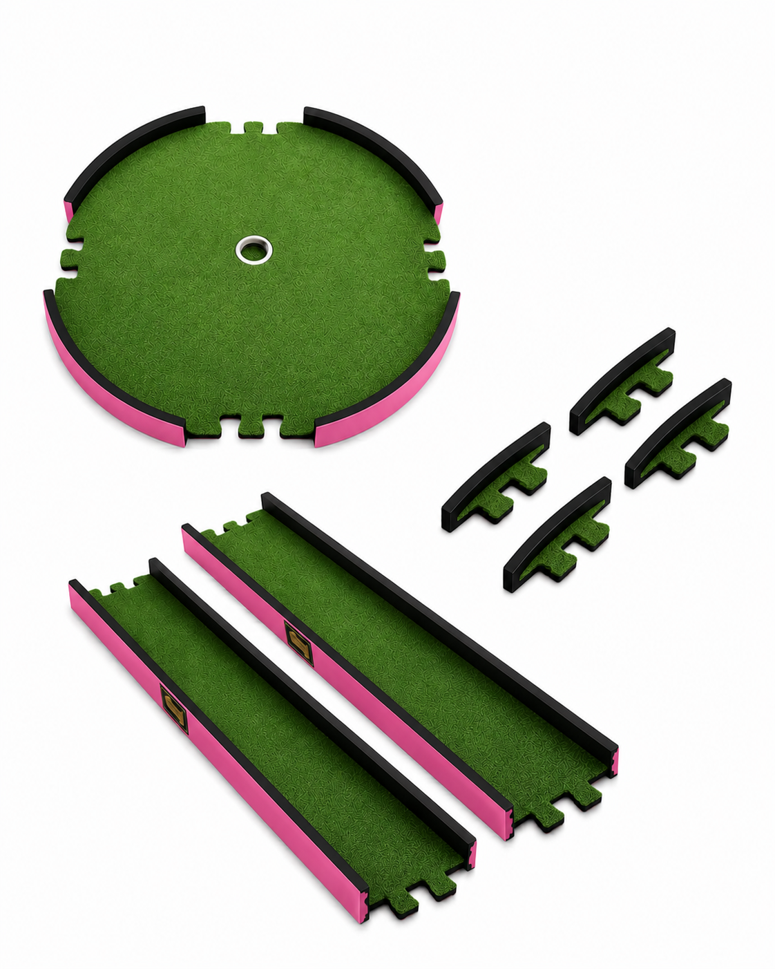 3 Piece Portable Mini-golf  Putting Set (Pink Edition)